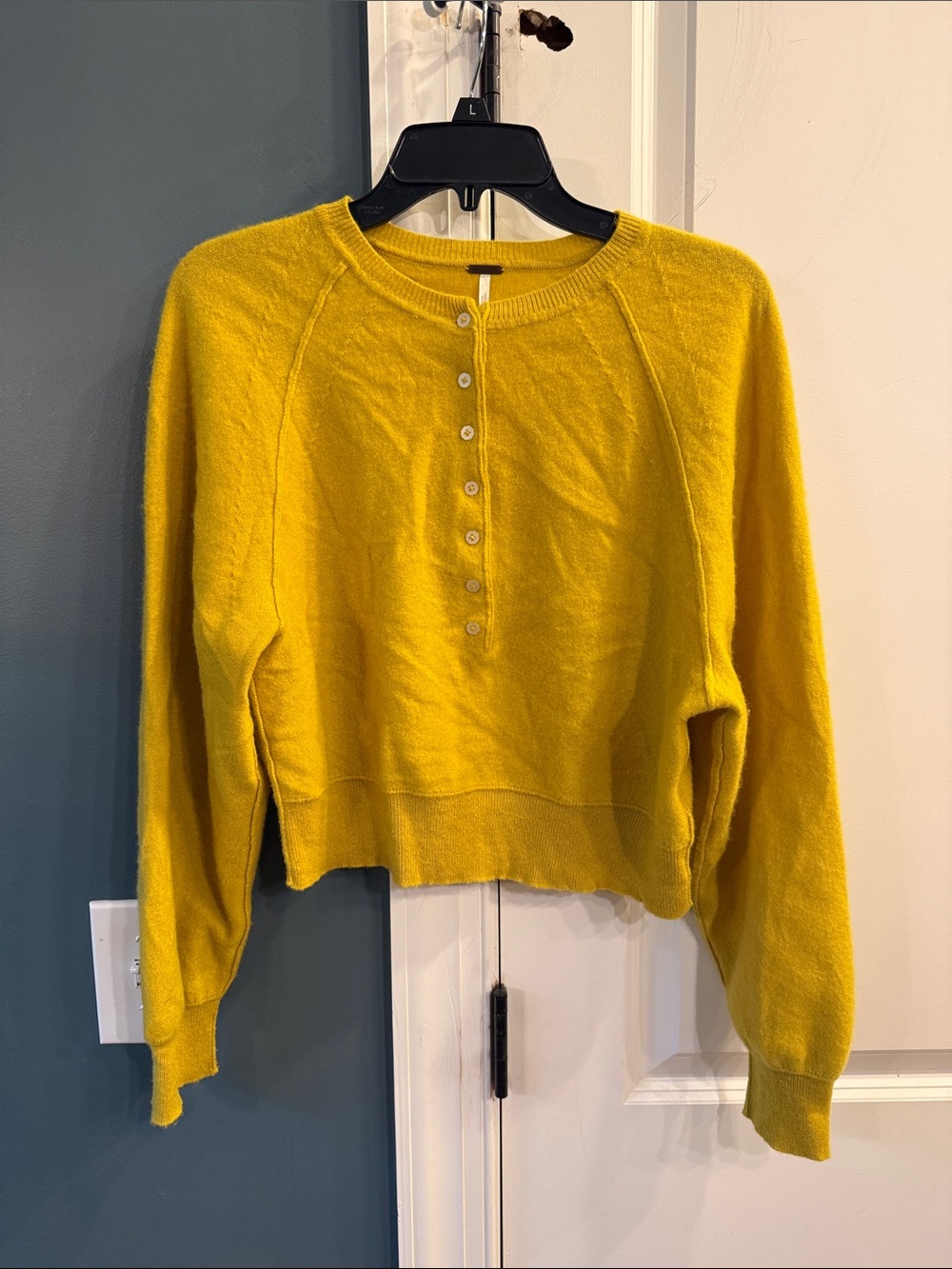 Free People Porta Cashmere Henley Sweater